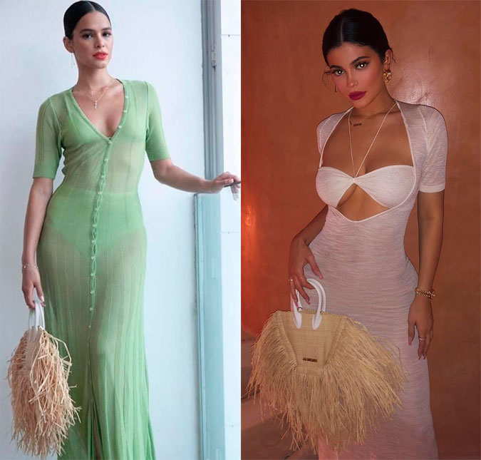 Bruna Marquezine usa bolsa igual a de Kylie Jenner e seu <I>look</I> vira <I>meme</I>, entenda!
