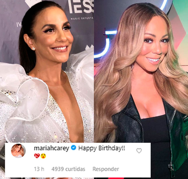 Amigas? Mariah Carey deixa mensagem de aniversário para Ivete Sangalo