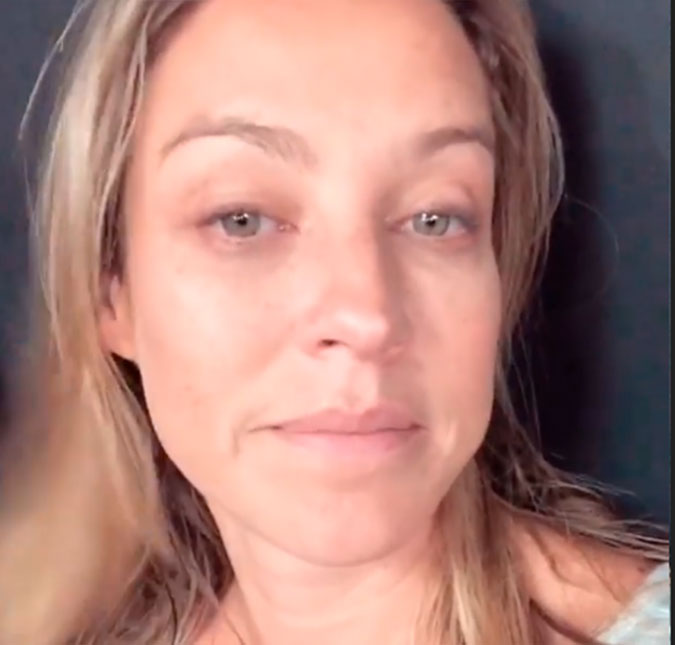 Luana Piovani aparece abatida e revela que passou mal: <I>- Não vou conseguir apresentar hoje</i>