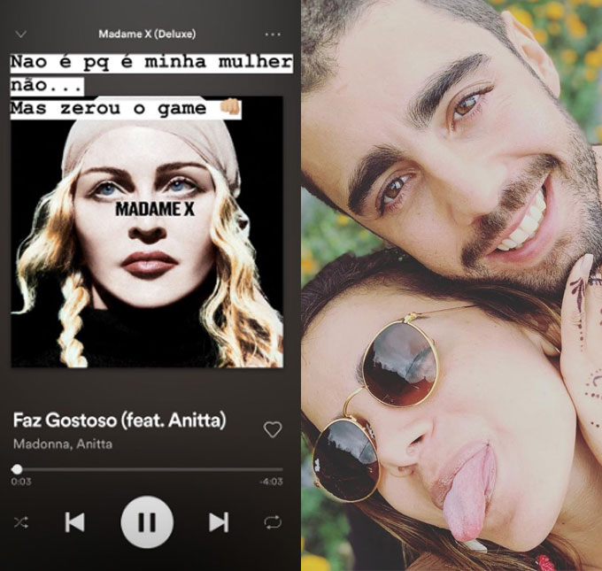 Pedro Scooby dança e se derrete por Anitta ao ouvir nova música com Madonna, assista!