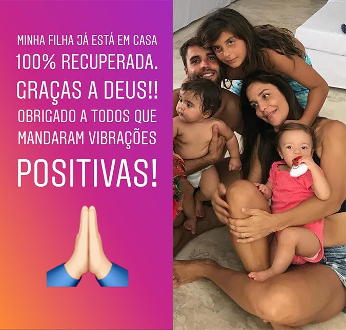 Filha de Ivete Sangalo recebe alta após ficar quase uma semana internada em UTI