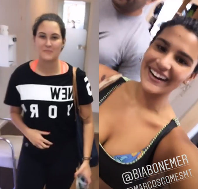 Giulia Costa leva Bia Bonemer para treinar: <I>Amigas chamam para beber, eu chamo para malhar</i>