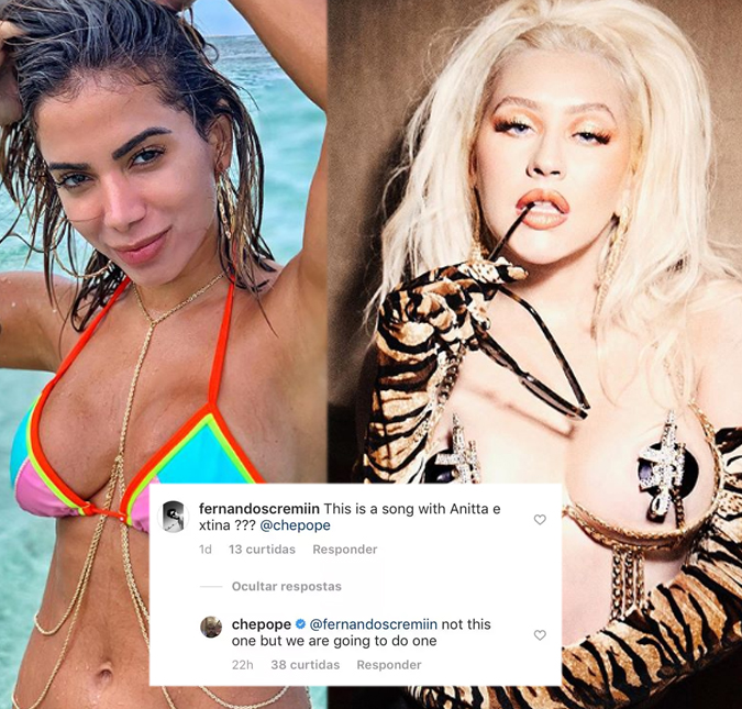 Produtor confirma que Anitta vai gravar uma música com Christina Aguilera