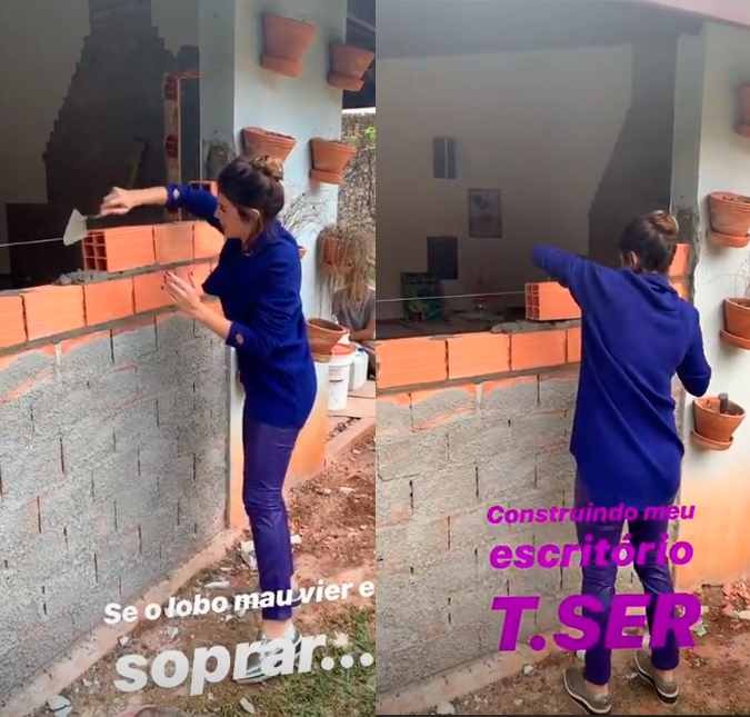 Rafa Brites bota a mão na massa para construir escritório, entenda!