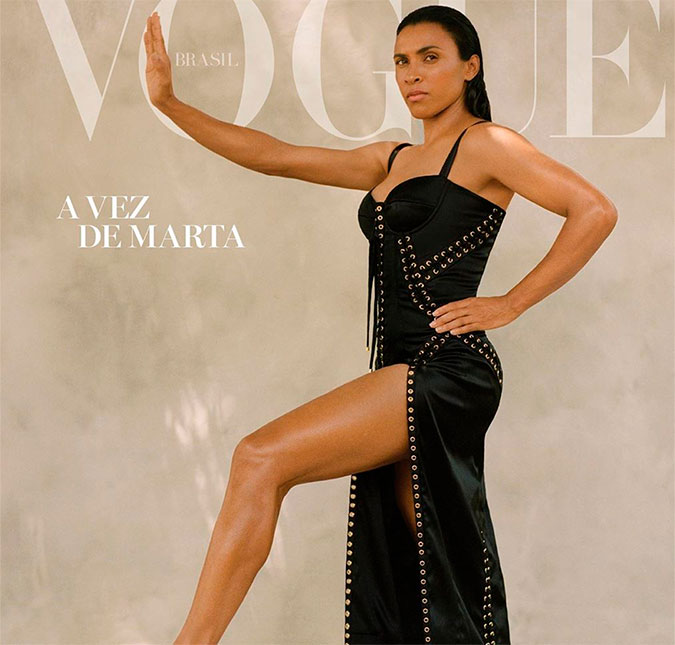Famosas comemoram jogadora Marta na capa da <I>Vogue</i>