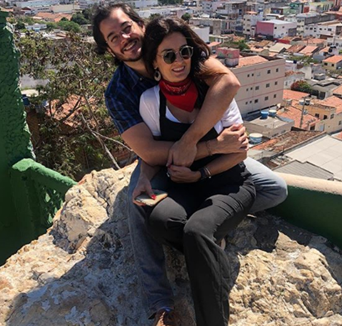 Túlio Gadêlha e Fátima Bernardes curtem festa junina juntinhos
