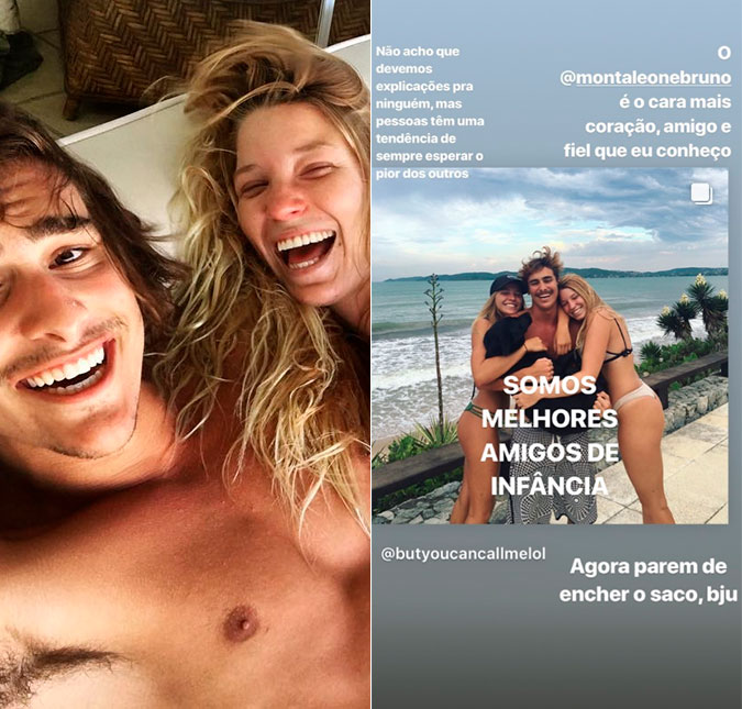 Loira vista com Bruno Montaleone esclarece rumores de <i>affair</i> com o ator