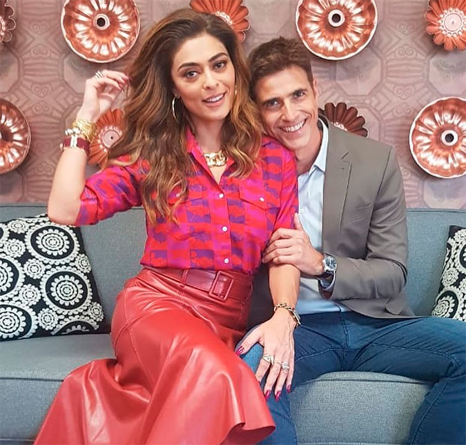 Juliana Paes e Reynaldo Gianecchini aparecem borrados de batom: <I>A gente beija muito</I>; confira!