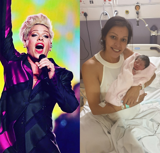 Mulher dá a luz em <i>show</i> de Pink, bebê ganha nome em homenagem e cantora reage à notícia!