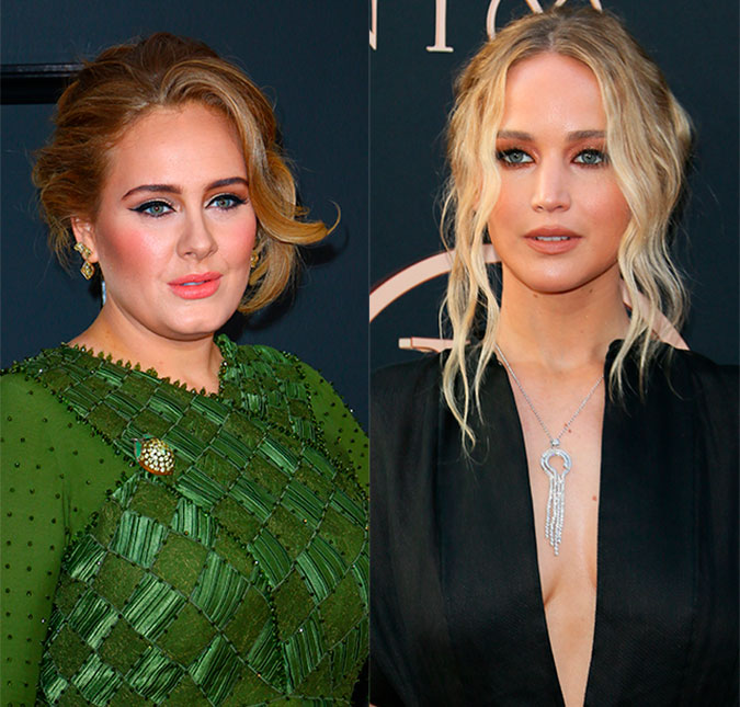 Adele prepara festa surpresa de despedida de solteira para Jennifer Lawrence, diz jornal