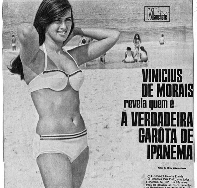 Este é o clique que mostra como Helô era na época da criação da canção. E a foto faz parte da primeira matéria na qual Vinícius de Moraes fala da musa.