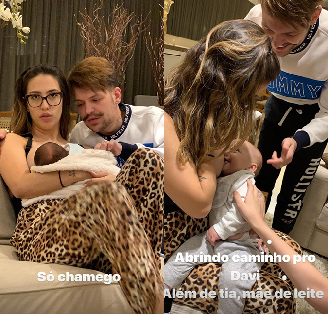 Gabi Brandt amamenta sobrinho e é criticada por seguidores; entenda!