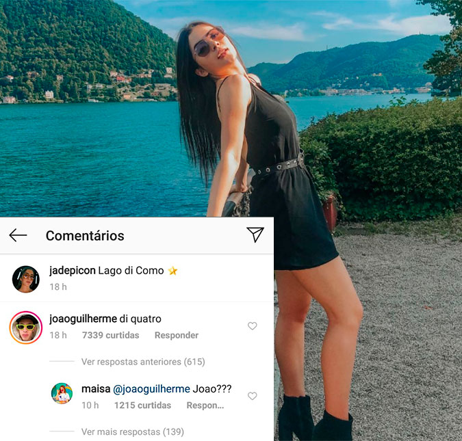 João Guilherme deixa comentário picante em foto de Jade Picon e Maisa se surpreende