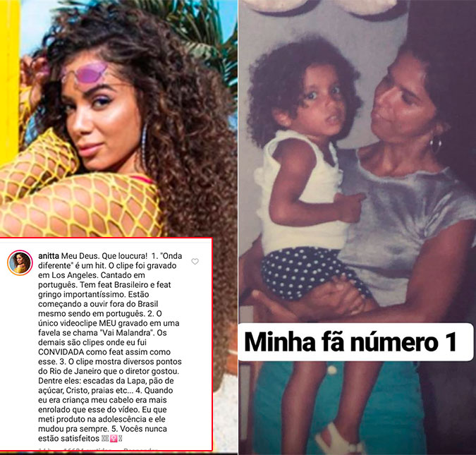 Anitta rebate críticas de apropriação cultural com fotos da infância: <i>Vocês nunca estão satisfeitos</i>