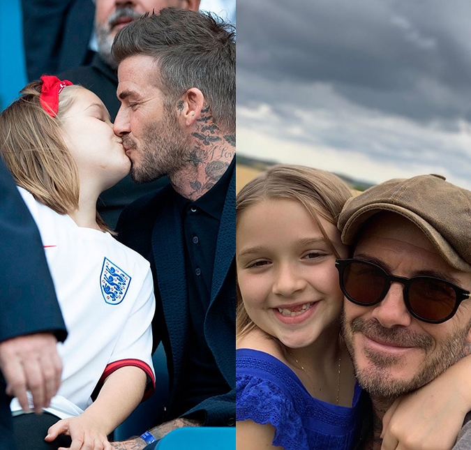 Após selinho polêmico na filha, David Beckham faz homenagem para Harper no aniversário de oito anos da menina