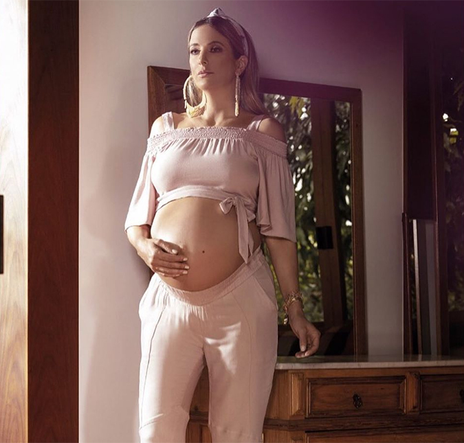 Ticiane Pinheiro completa 40 semanas de gravidez e Ana Hickmann brinca: <i>- Tá na hora de chegar!</i>