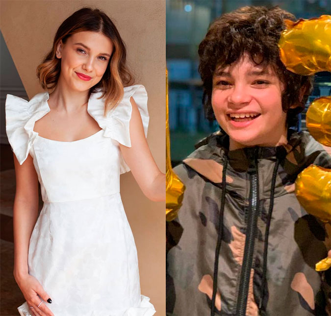 Eleven, de <I>Stranger Things</I>, manda parabéns para ator de <I>Turma da Mônica - Laços</I>, assista!