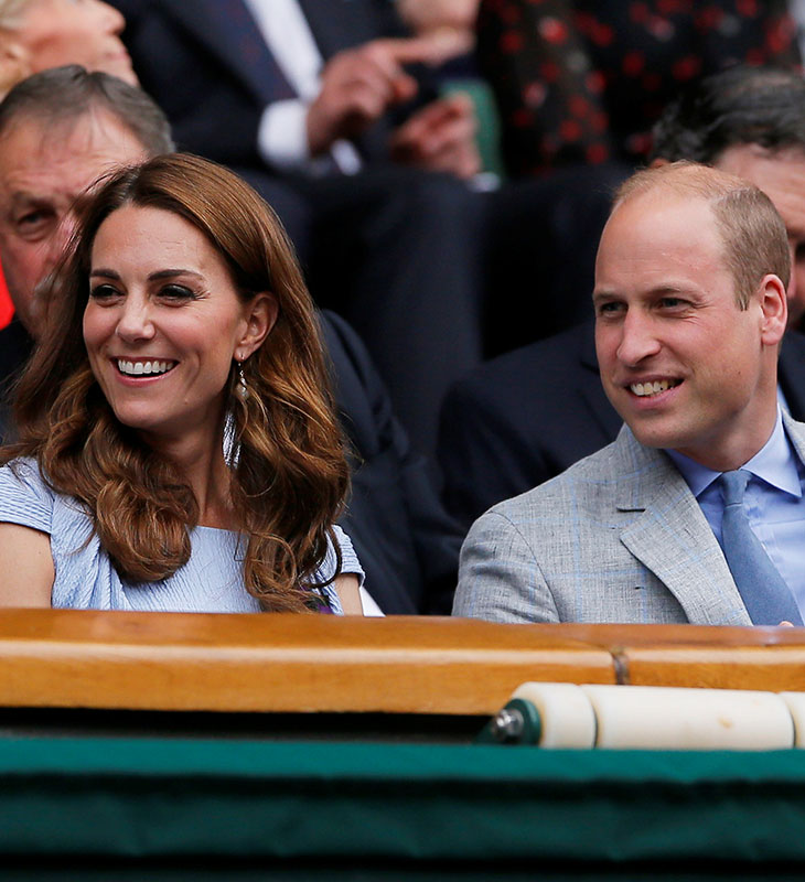 Kate Middleton e Príncipe William e dois atores de <I>Vingadores</I> assistem final masculina de Wimbledon