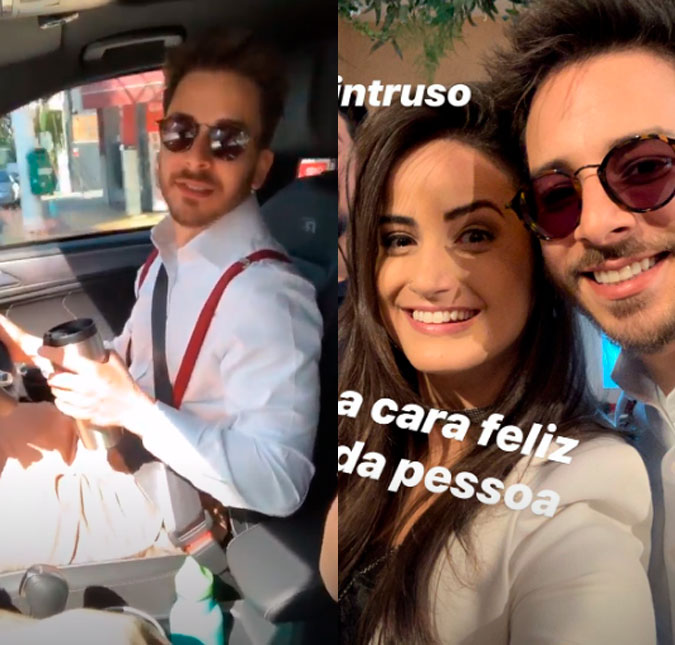 Após show de <I>Sandy & Junior</I>, Junior Lima vai a casamento em São Paulo e é tietado por Mari Palma!