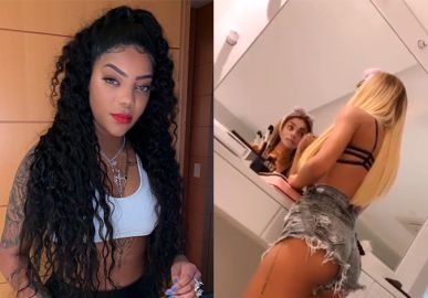 Ludmilla surpreende após dizer que odeia seu peso e encanta com foto sensual da namorada, Brunna Gonçalves: <i>Ô, sorte</i>