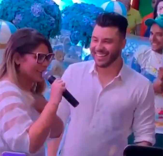 Grávida, Marília Mendonça revela sexo e nome do bebê durante chá revelação, confira!