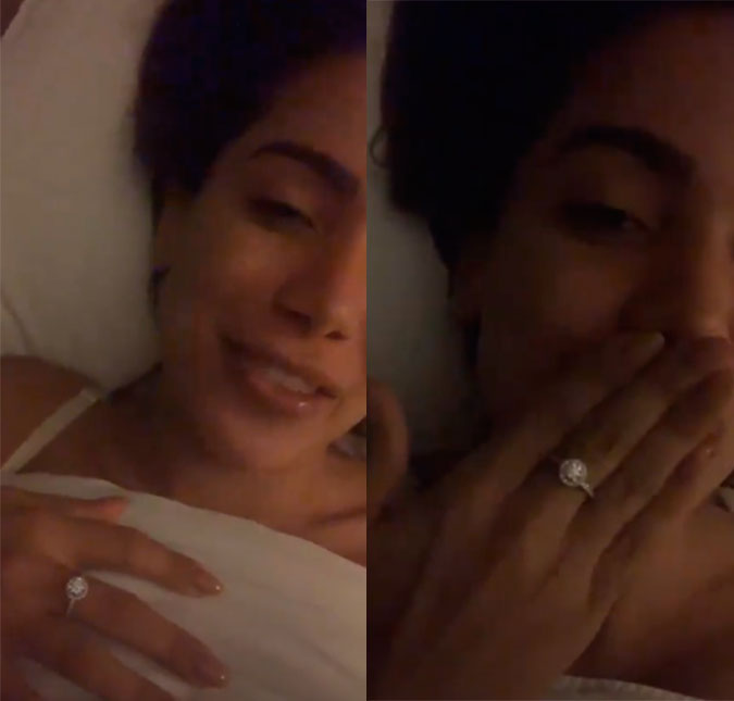 Anitta exibe anel de brilhante e fãs especulam noivado!