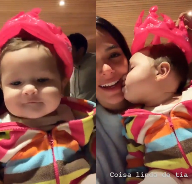 Bruna Marquezine faz vídeos com bebê e encanta a <i>web</i>, assista!