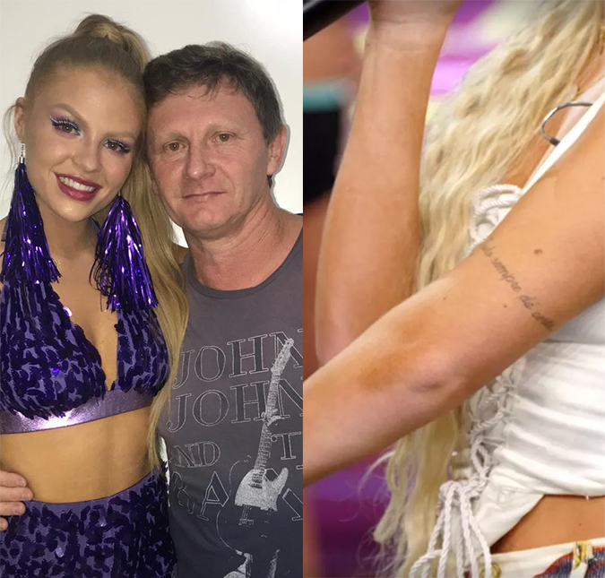 Luísa Sonza se emociona ao falar sobre o pai e mostra tatuagem que fez em homenagem a ele