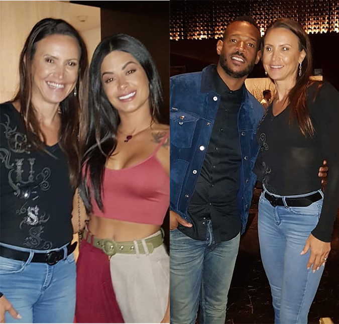 Aline Riscado acompanha suposto <i>affair</i>, o ator de <i>As Branquelas</i> Marlon Wayans, enquanto ele divulga novo filme no Brasil