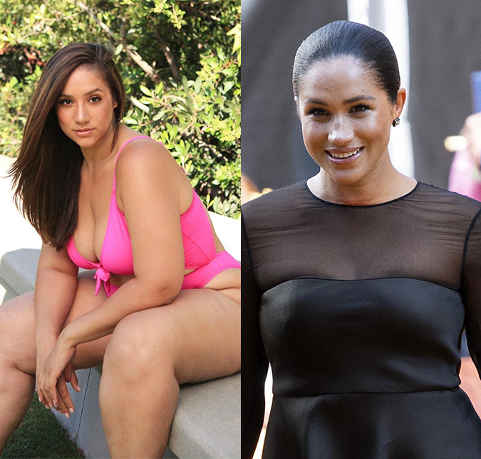 Modelo <i>plus size</i> que é sósia de Meghan Markle faz sucesso na <i>web</i>!