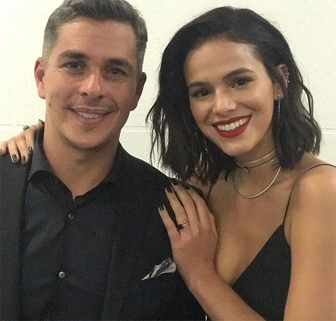 Ivan Moré brinca com Neymar em foto ao lado de Bruna Marquezine e jogador curte <I>post</I>