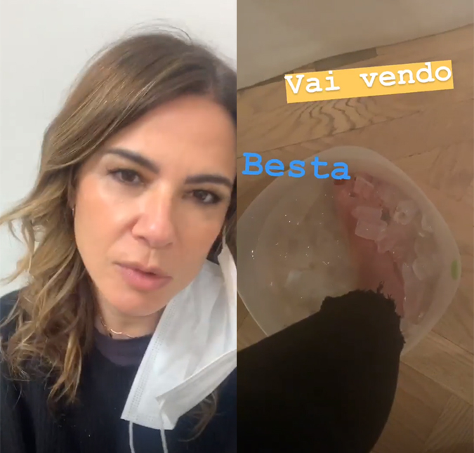 Luciana Gimenez machuca o pé e vai parar no hospital logo depois de apresentar programa: <i>Doía tanto</i>!