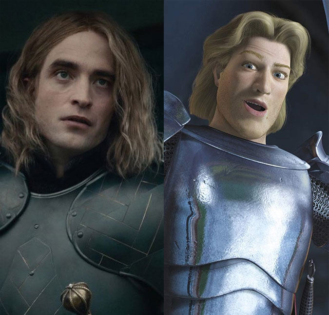 Robert Pattinson aparece de cabelo comprido em novo filme e <I>internet</I> surta: <I>Tá parecendo o Príncipe Encantado do </i>Shrek