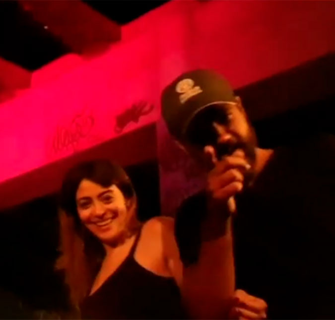 Carol Castro e Bruno Cabrerizo trocam beijos em festa no Rio de Janeiro. Confira!