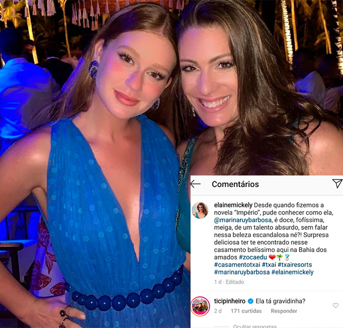 Ticiane Pinheiro questiona se Marina Ruy Barbosa está grávida e é alvo de críticas na <i>web</i>