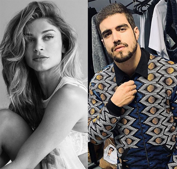 Grazi Massafera e Caio Castro curtem juntinhos segundo dia de <i>Rock in Rio</i>