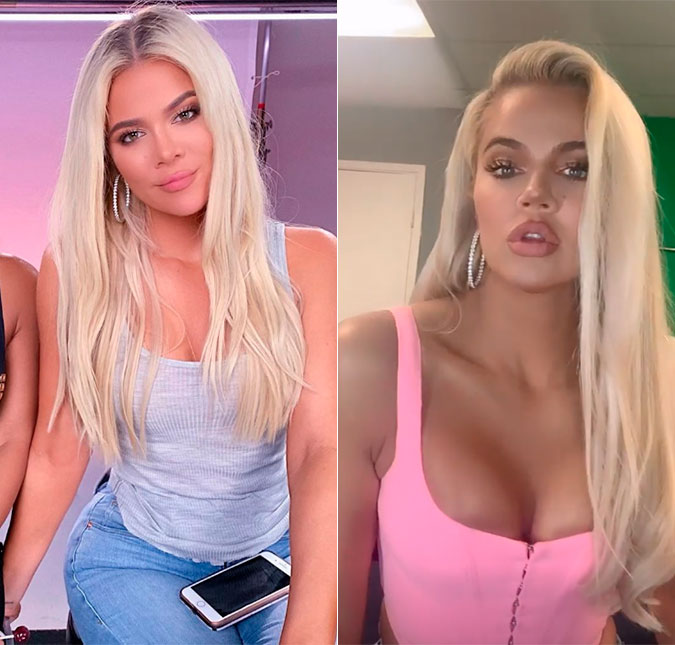 Khloé Kardashian aparece diferente em fotos e levanta suspeitas de plástica no rosto, veja