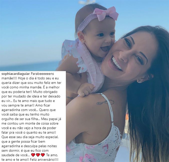 Arthur Aguiar faz texto como se fosse Sophia, sua filha com Mayra Cardi, e trecho chama a atenção: <I>Muito obrigado por ter mudado de ideia e ter deixado eu vir</I>