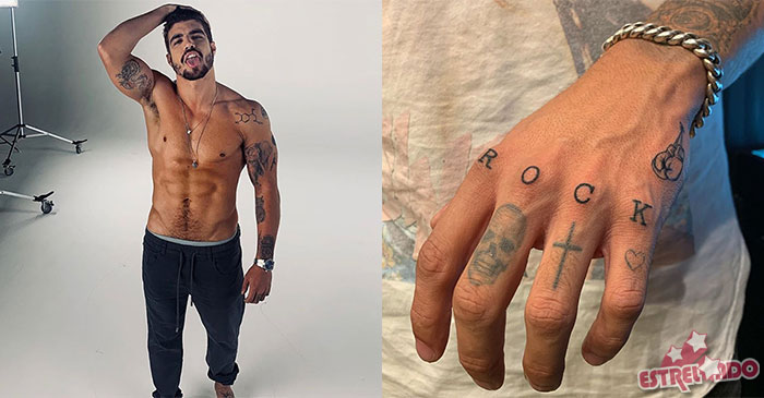 Ator com tatuagem no punho esquerdo Caio Castro Faz Tatuagem Em Homenagem Ao Seu Papel Em A Dona Do Pedaco Estrelando