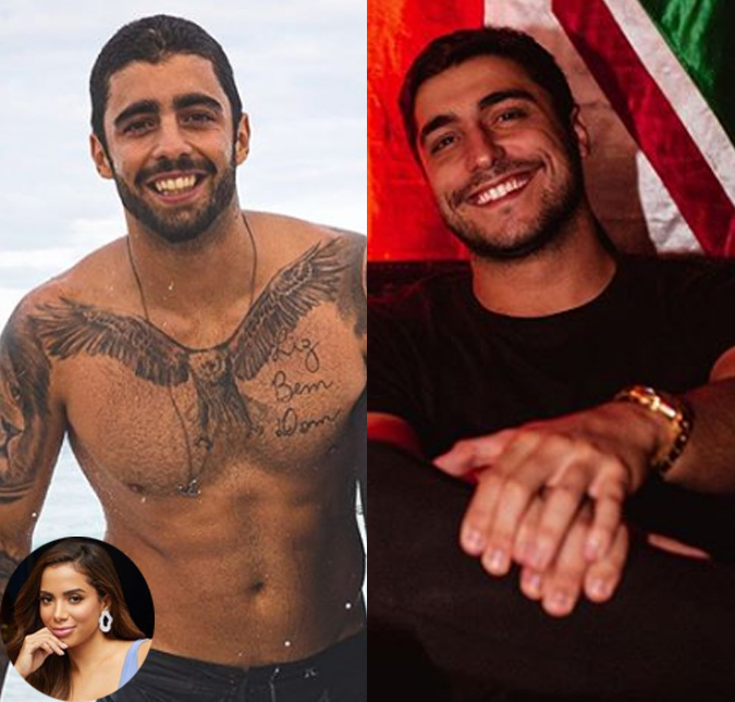 Pedro Scooby e Thiago Magalhães se encontram em festa, no Rio de Janeiro