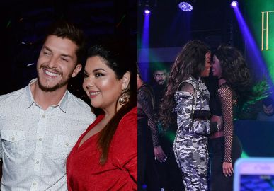 Ludmilla se apresenta em evento de marca de maquiagem e dá selinho na namorada durante <i>show</i>; veja as fotos!