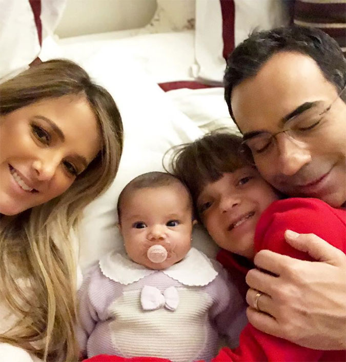 Ticiane Pinheiro fala da relação de César Tralli com a filha, Manuella: - <I>Ele está apaixonado</I>