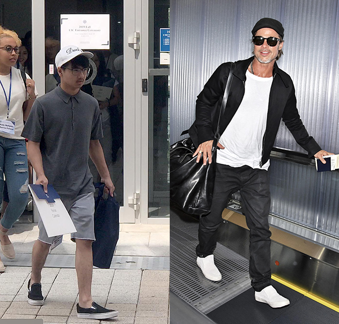 Após filho mais velho de Brad Pitt dar a entender que não quer papo com o pai, o ator é clicado todo sorridente ao pousar no Japão