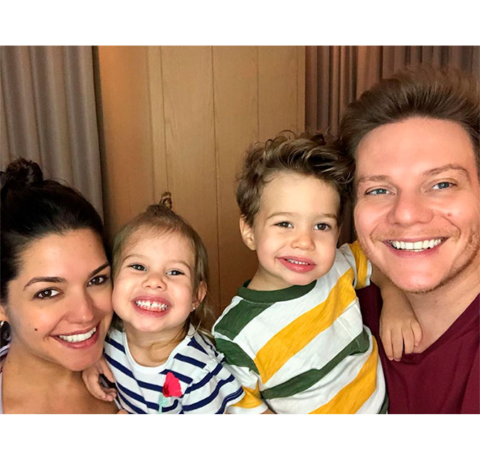 Thais Fersoza e Michel Teló reproduzem seus penteados nos filhos em vídeo, veja!