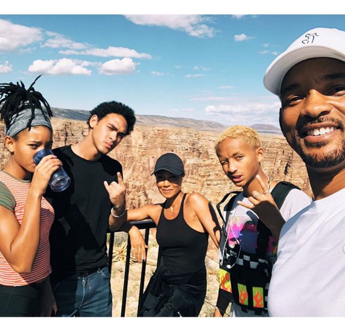Em seu aniversário de 50 anos de idade, Will Smith comemorou pulando de bungee jump - e levou toda a família para assistir!