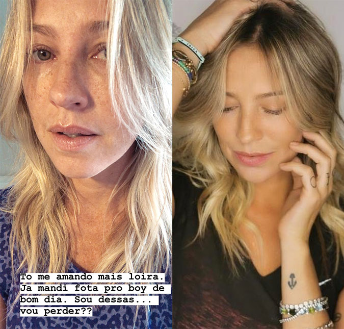 Novo visual! Luana Piovani fica mais loira e brinca: <I>Já mandei foto pro boy. Sou dessas</I>