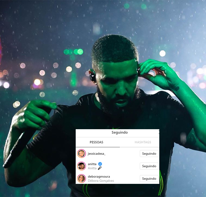 No Brasil, Drake começa a seguir Anitta e <i>web</i>, pira!