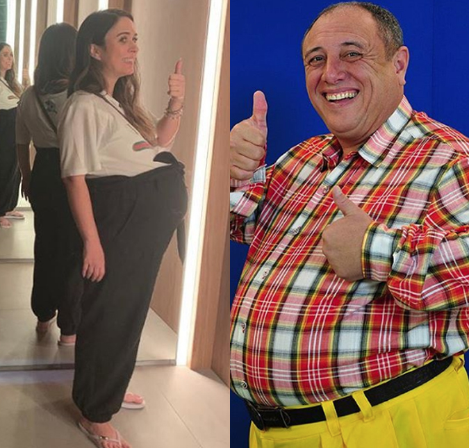 Tatá Werneck brinca com a barriga de grávida e se compara a <i>Nerso Da Capitinga</i>