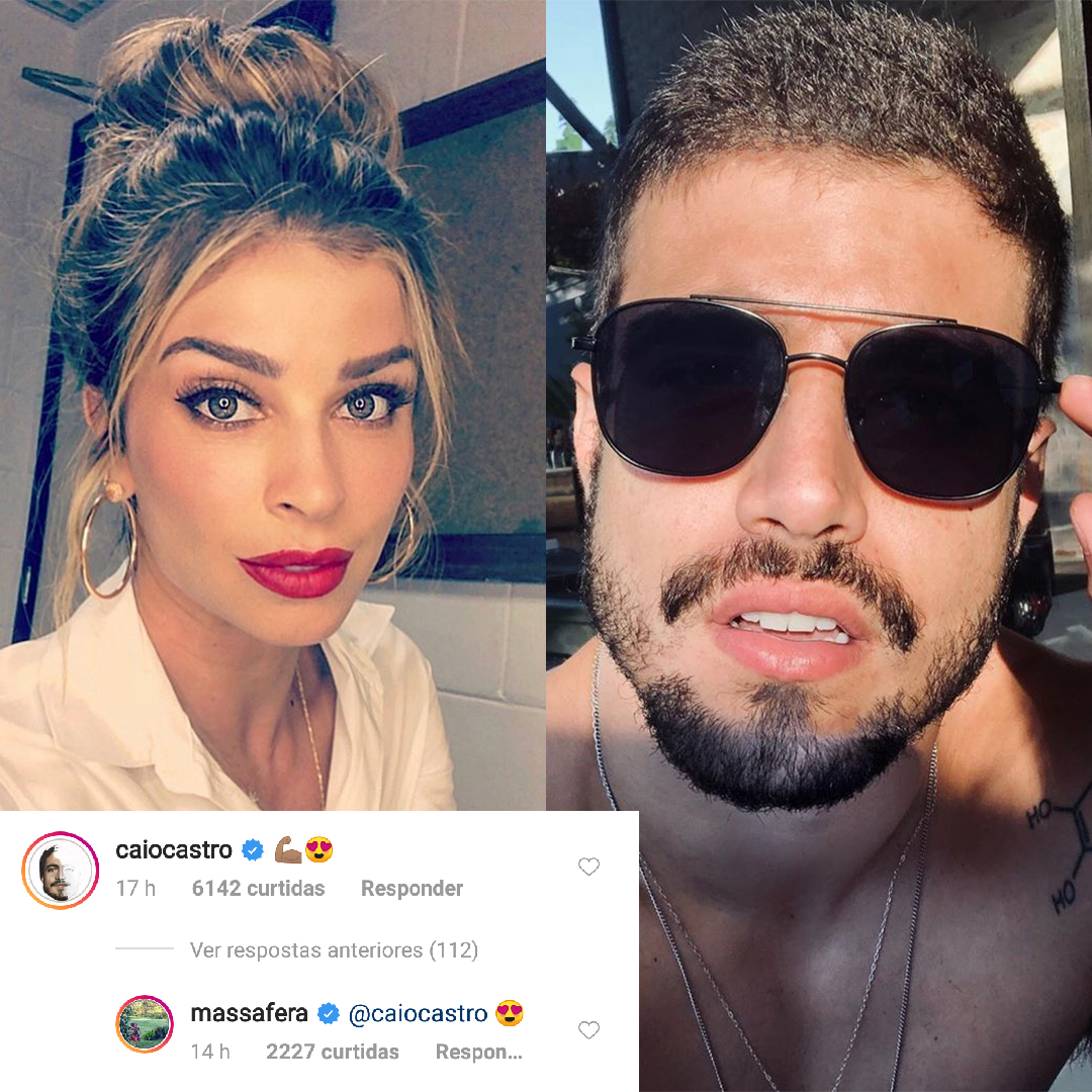 Após se irritar com jornalistas, Caio Castro e Grazi Massafera trocam <i>emojis</i> apaixonados em rede social
