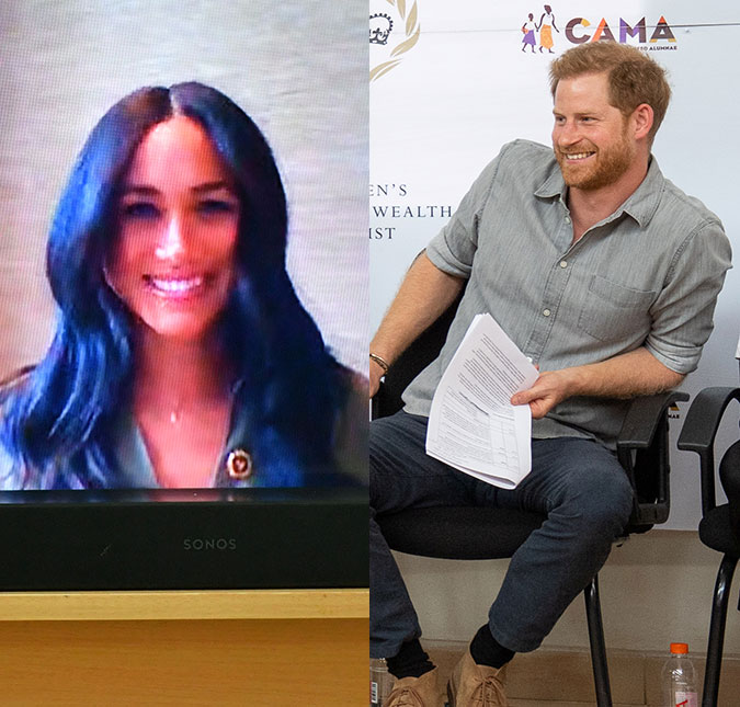 Príncipe Harry tem a melhor reação ao ver Meghan Markle durante chamada de vídeo, confira!